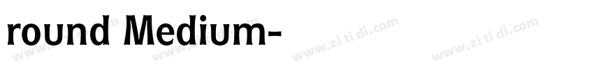 round Medium字体转换
